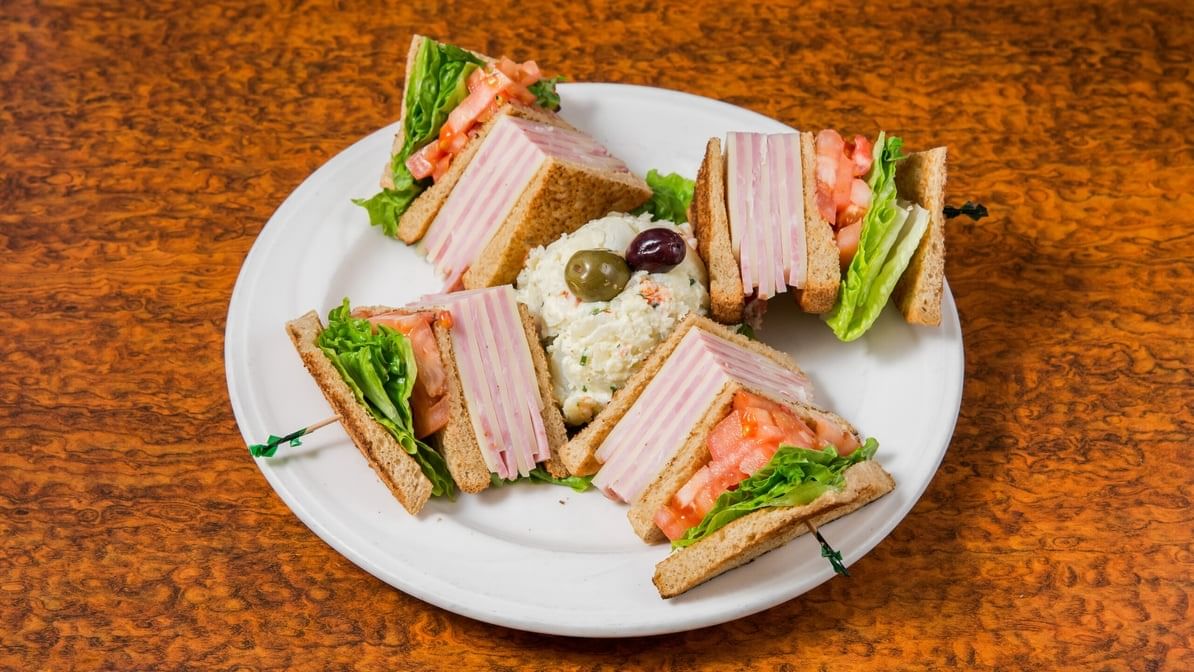 Ham and Swiss Cheese Triple Decker.