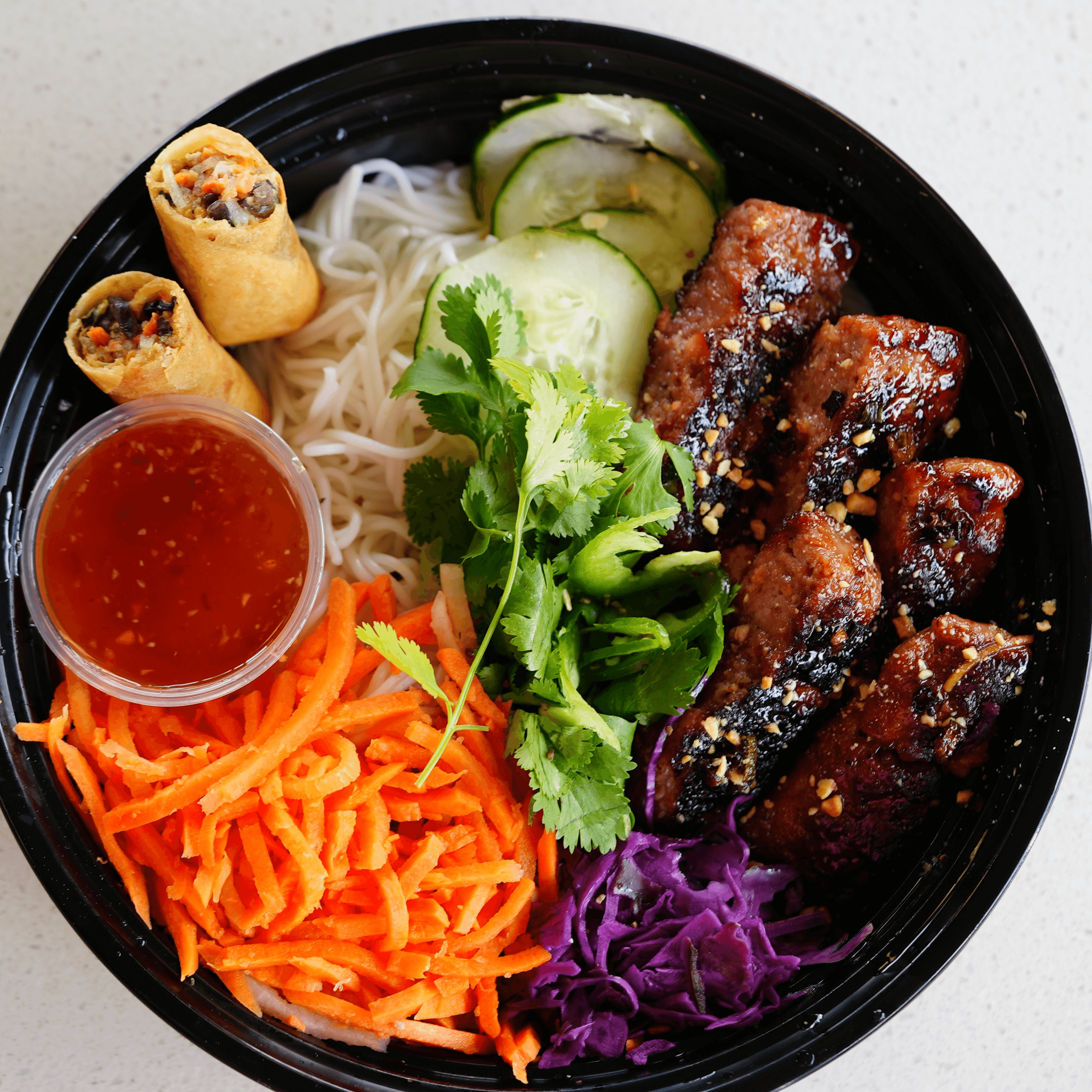 Bun Cha Hanoi Vermicelli Bowl.