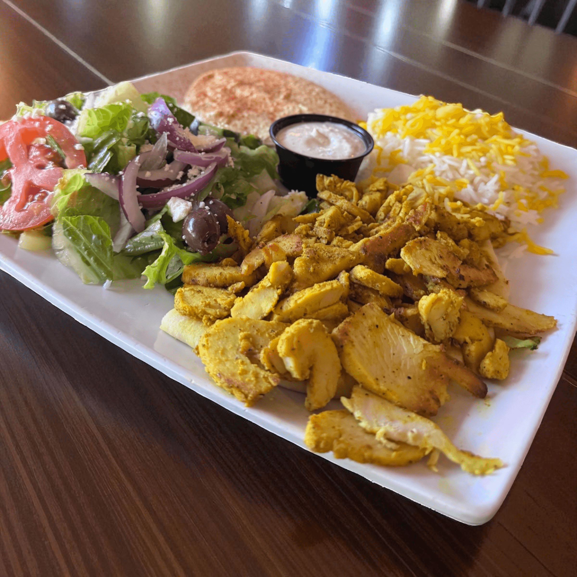 Chicken Shawarma Platter.