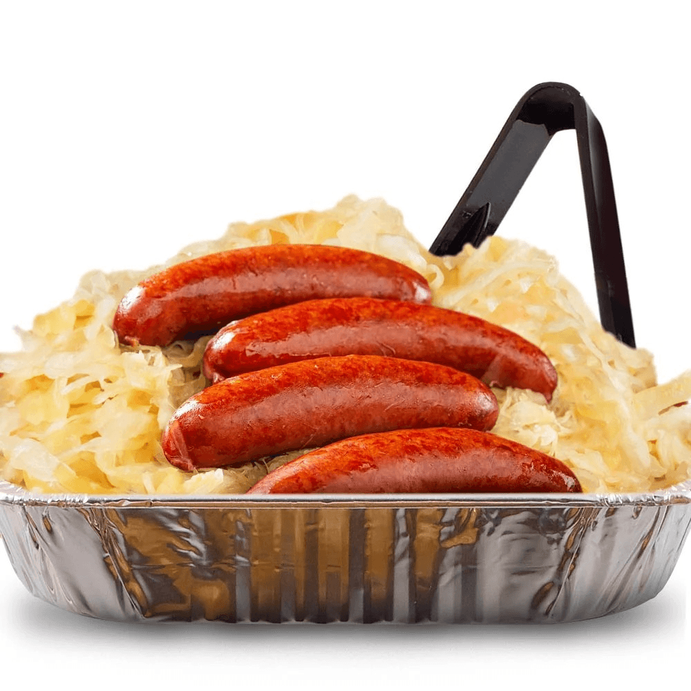 Polish Sausage with Sauerkraut.