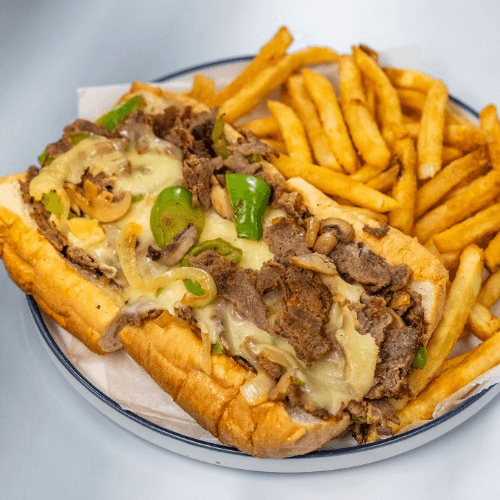 Large 2 lb. Philly Cheese Steak.