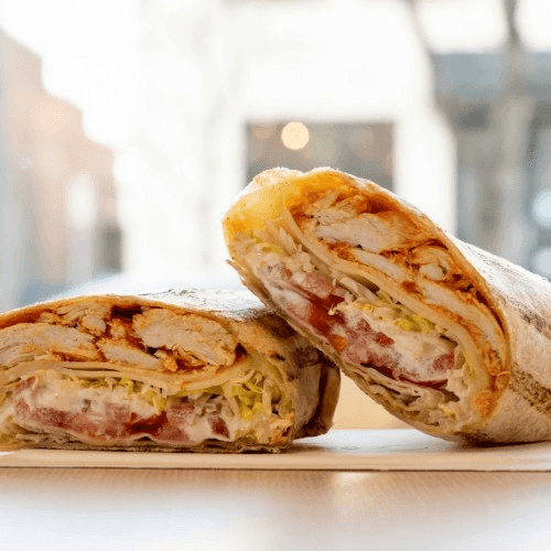Buffalo Chicken Melt Wrap.