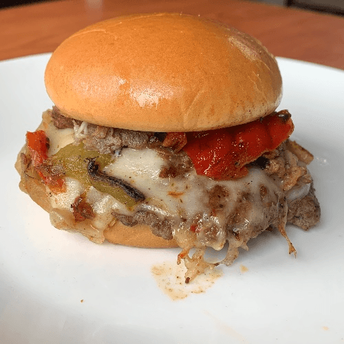 Philly Cheesesteak Burger.
