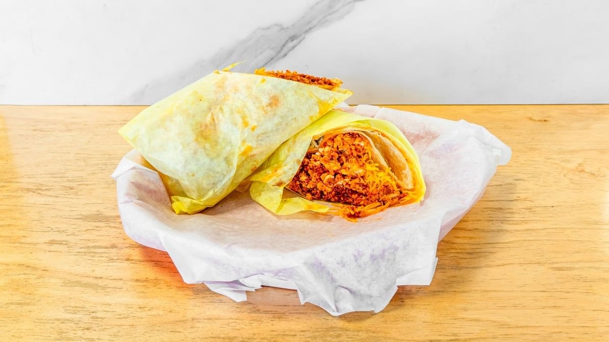 House-Made Chorizo & Eggs Breakfast Burrito.