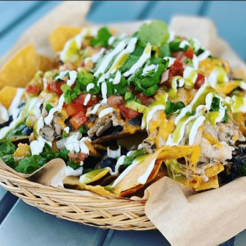 House-made Bean Nachos.