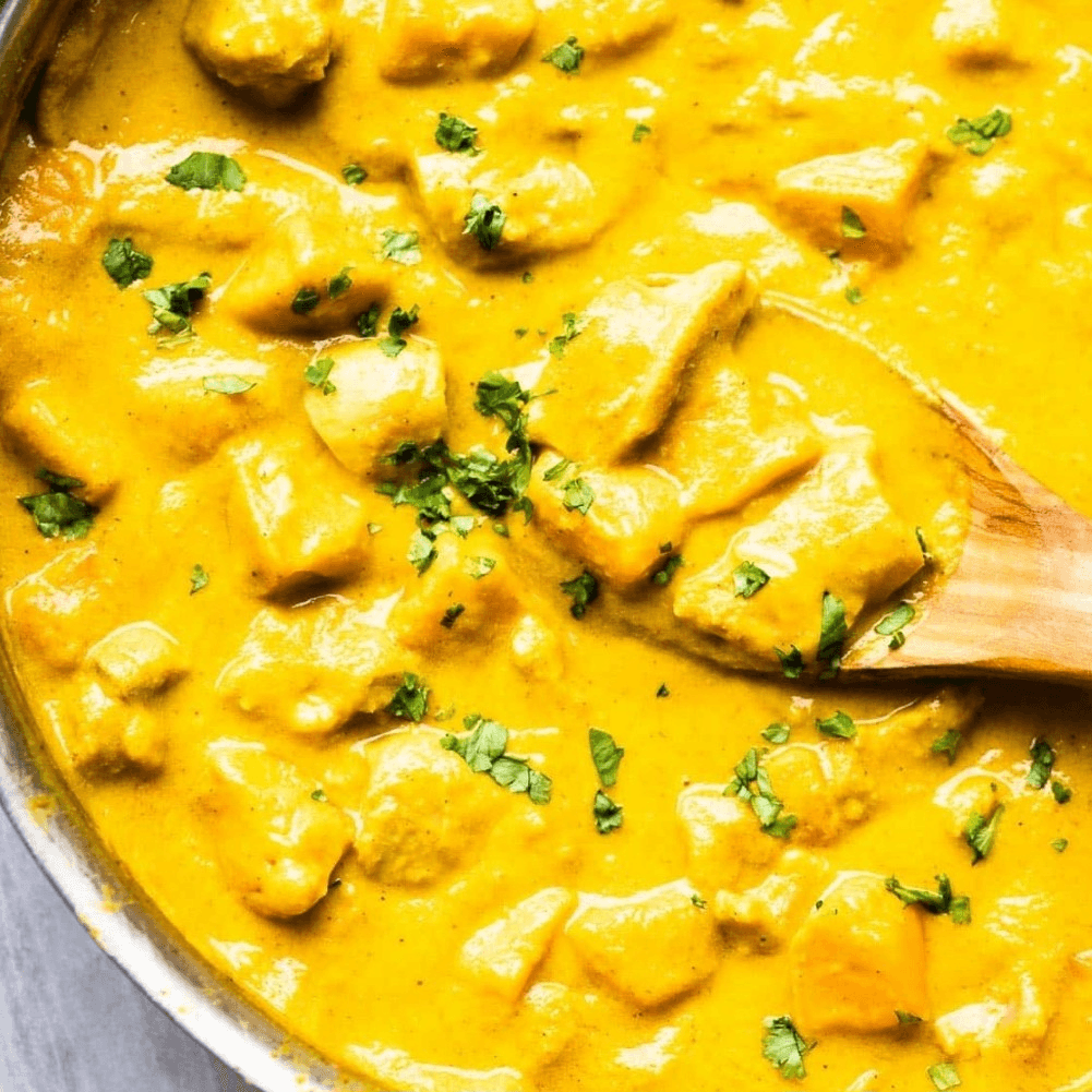 Mango chicken curry.