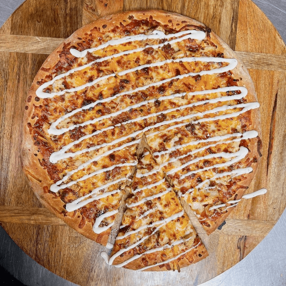 BBQ Chicken Ranch Pizza.
