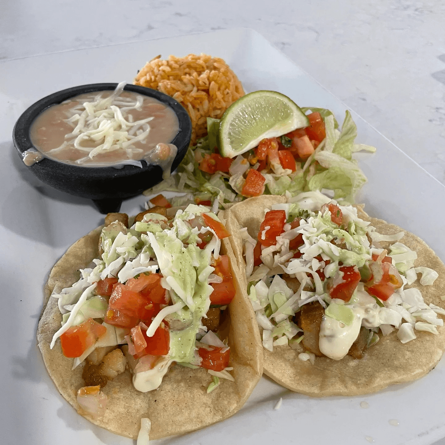 Tacos Del Mar Special.