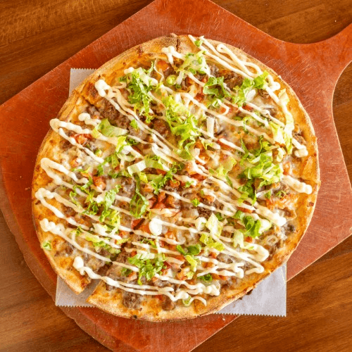 Steak & Cheese Pizza.