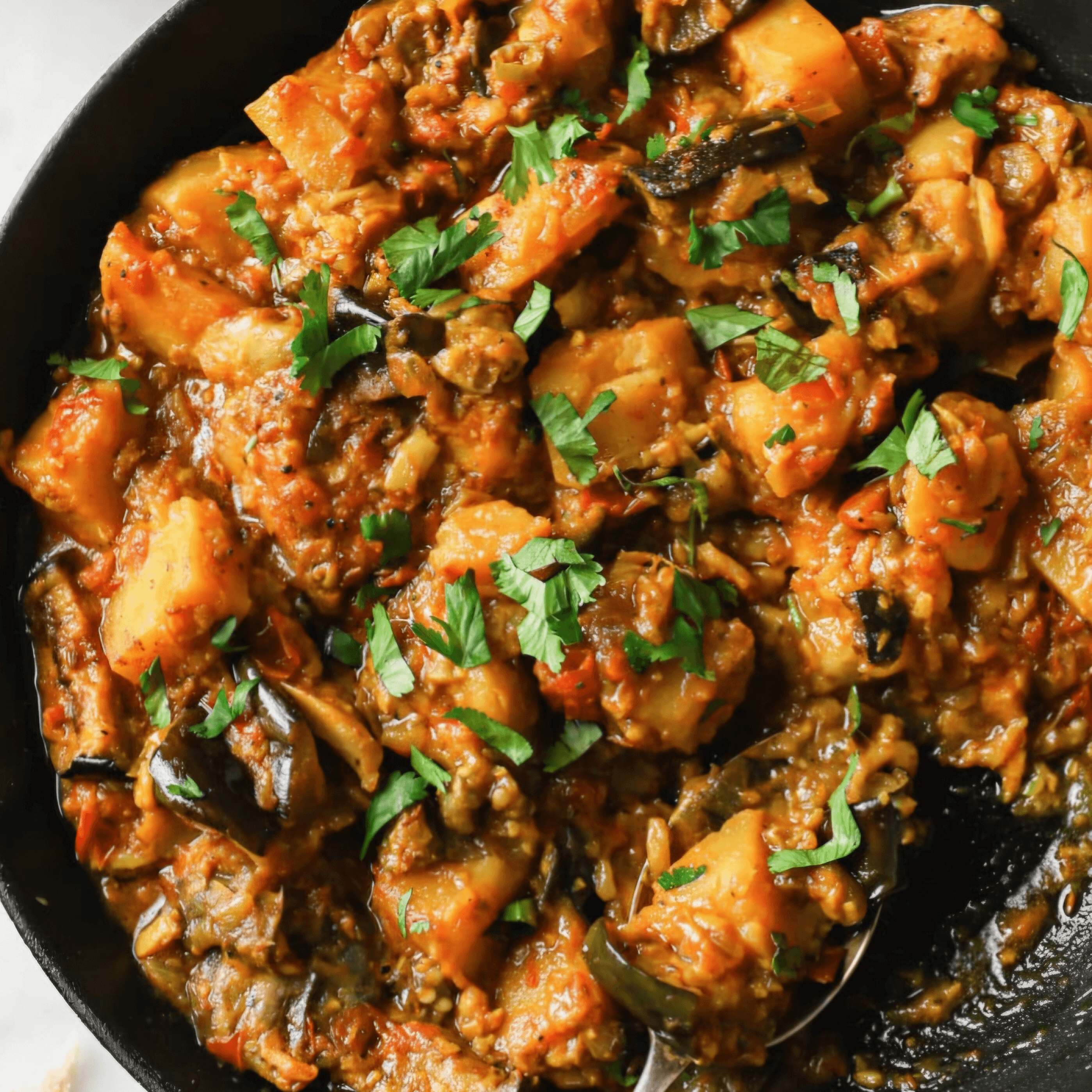 Aloo Baigun (Potato+Eggplant).