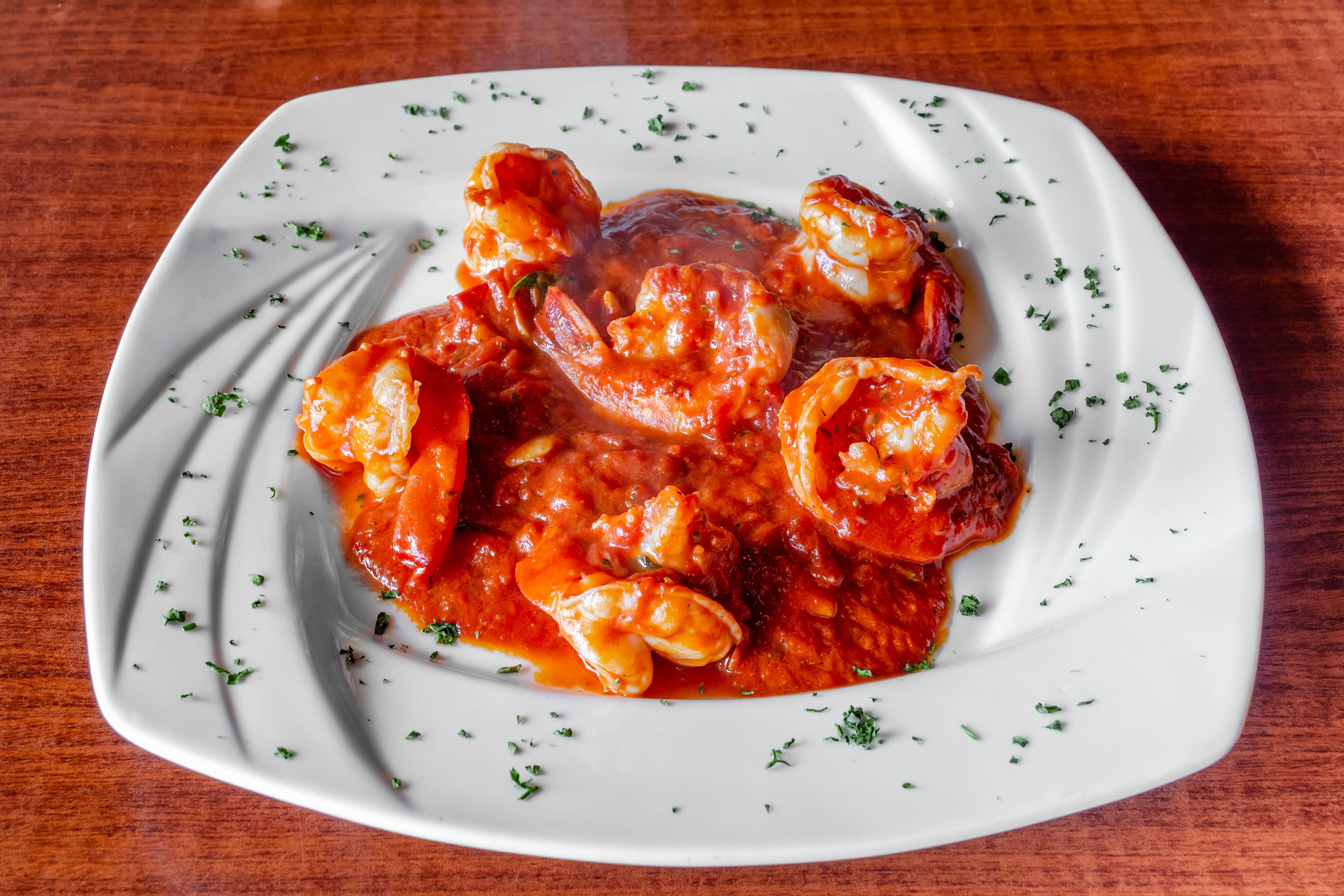 Shrimp Marinara.