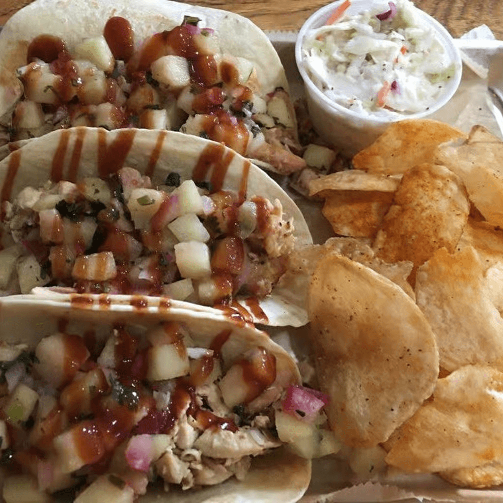 Pulled Chicken Tacos.