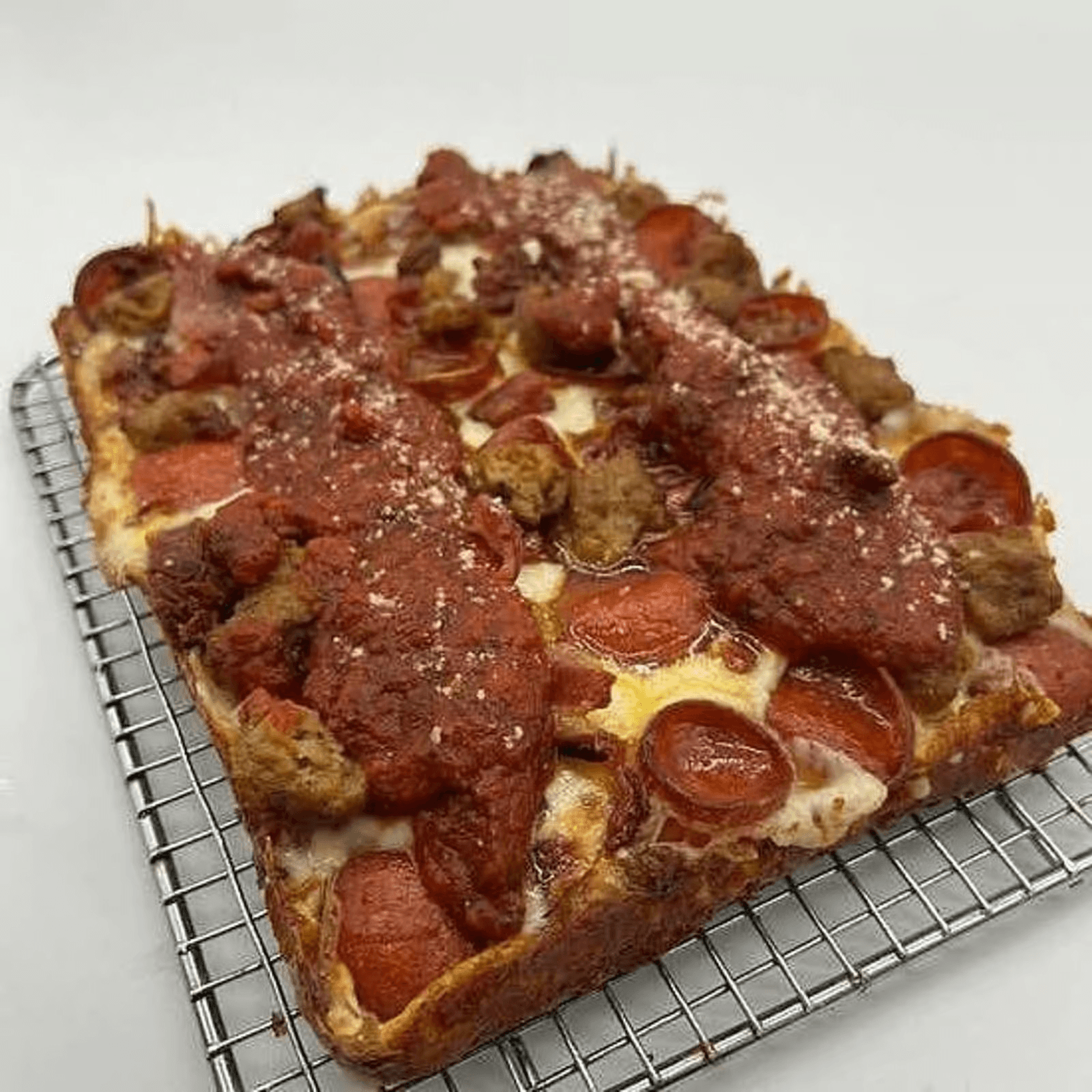 Meat Lover Detroit Pizza.