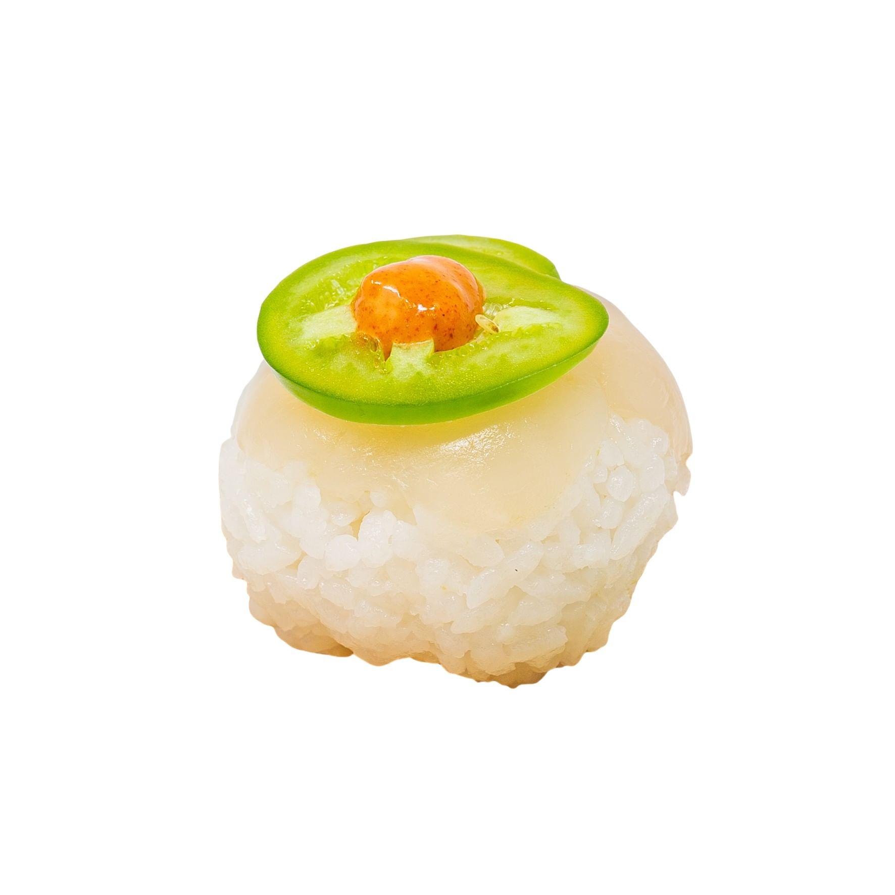 Scallop Sushi Ball - 扇贝寿司球 - Bolita de Sushi de Vieira.