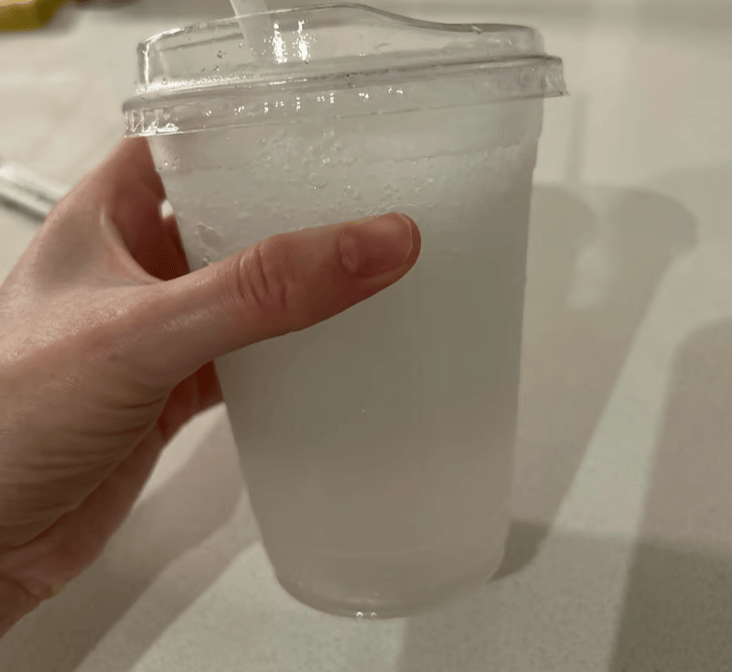 Young Coconut Juice Slushy.