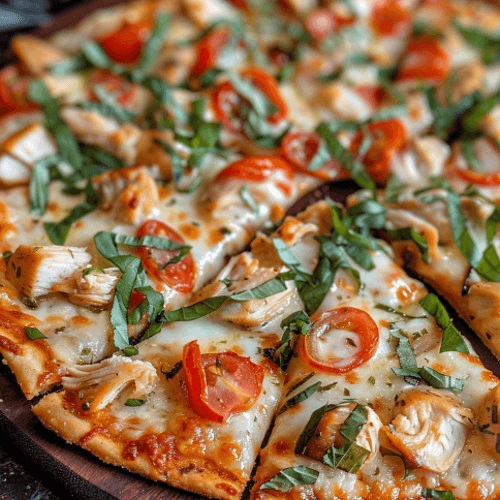 Chicken Margherita Thin Crust Pizza