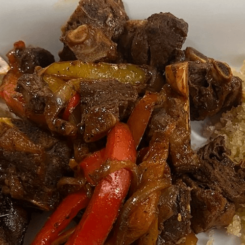 Fried Rice With Goat.