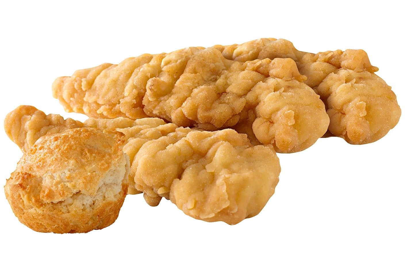 3 Jumbo Tenders w/ Biscuit.