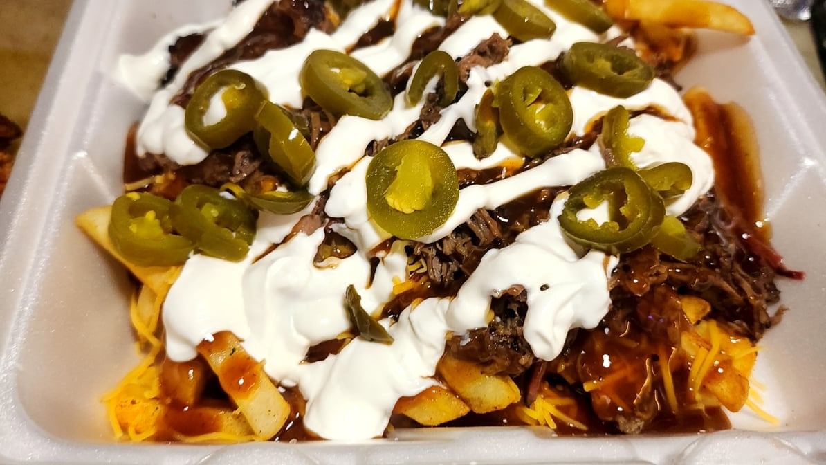 Texas Nachos with Brisket.