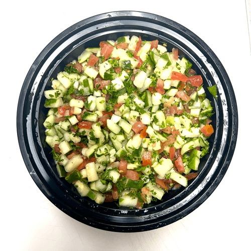 Tomato and Cucumber Salad and 2 Pita