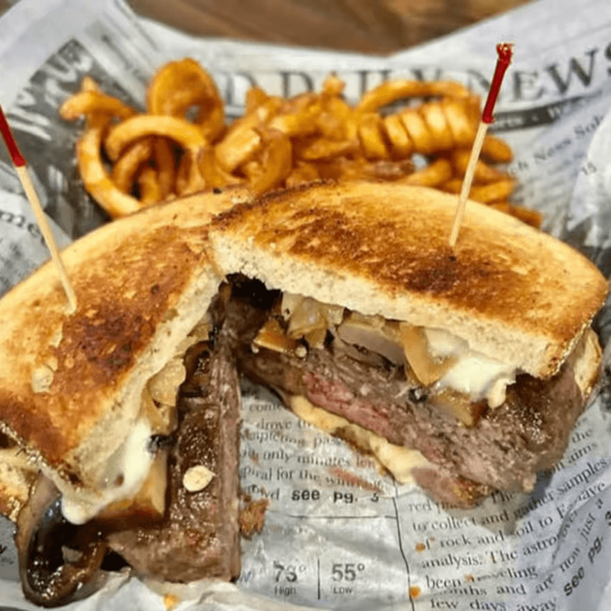 Patrick's Meltdown Burger.