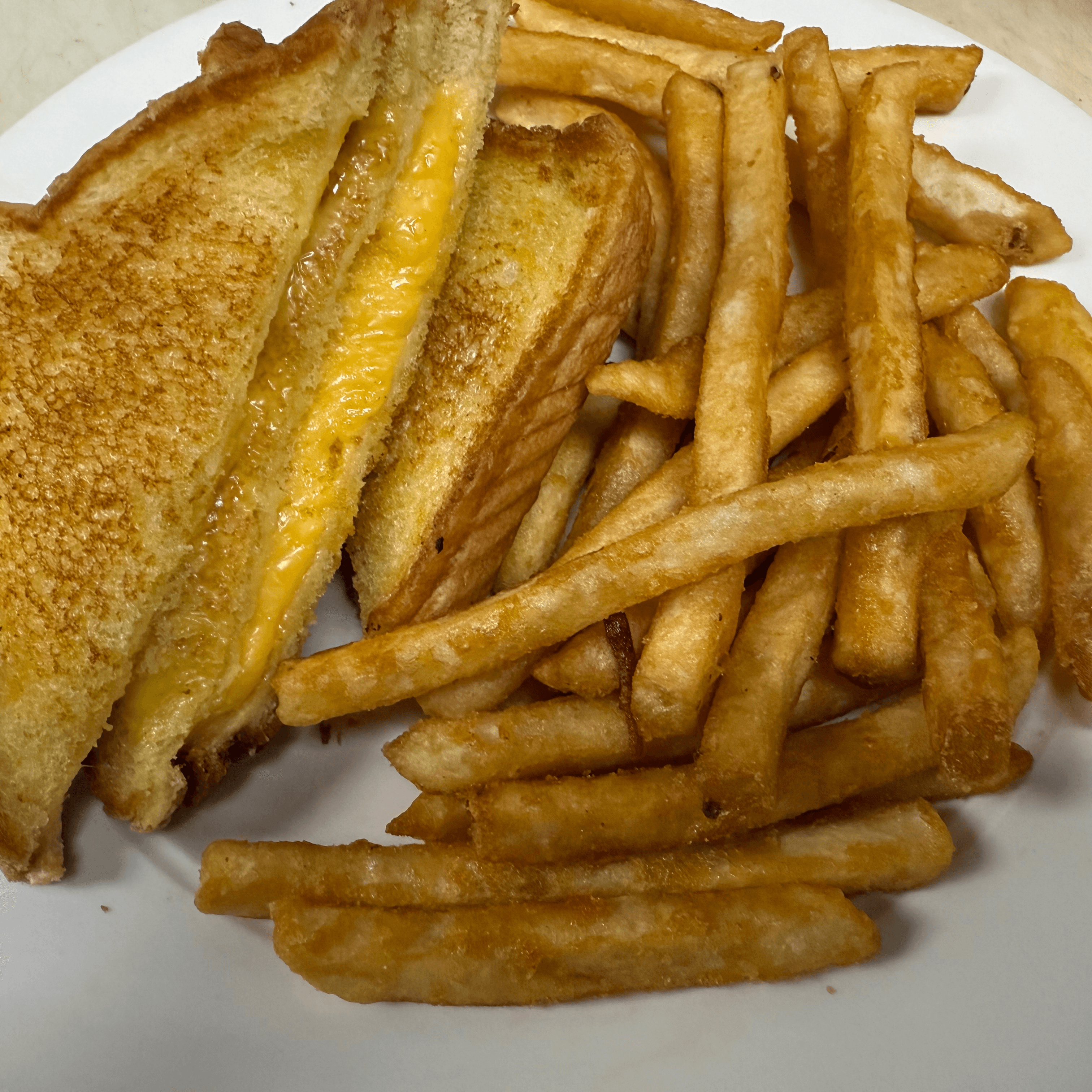 Triple Decker Grilled Cheese Sandwich.