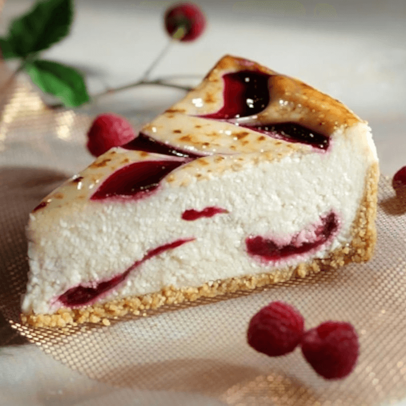 White Chocolate with Raspberry Cheesecake.
