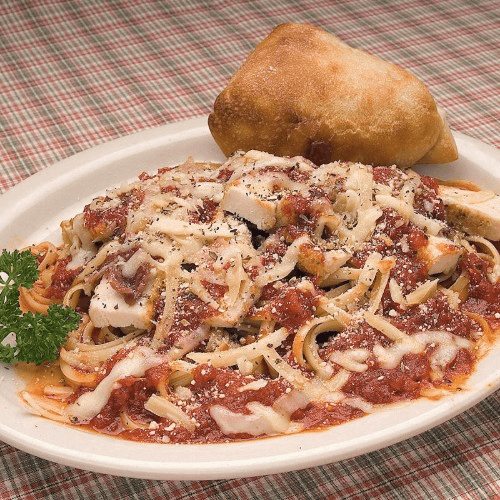 Chicken Parmesan Pasta.