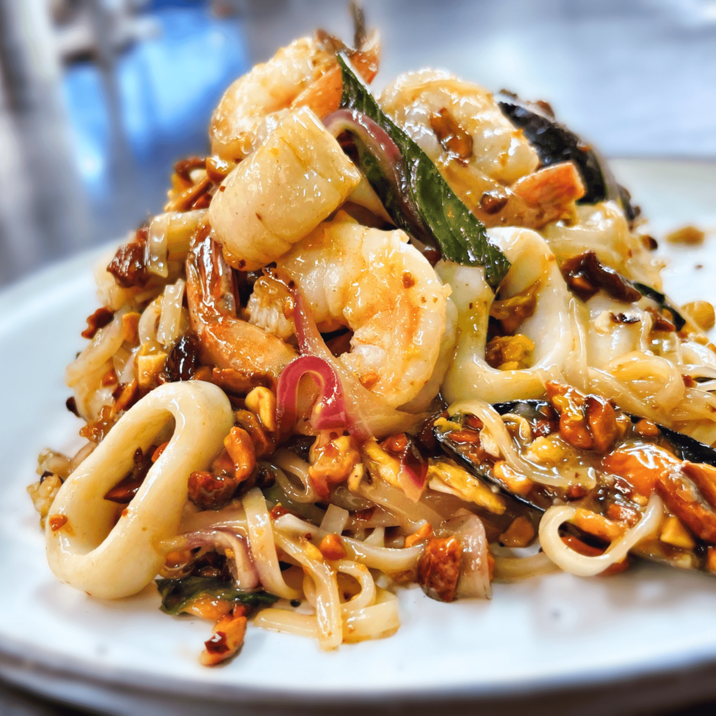 Spicy Basil Pad Thai (no GF option).