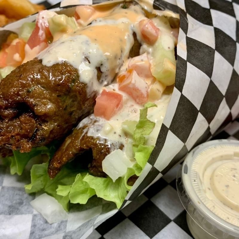 Skewer Kebab Beef Pita Wrap.