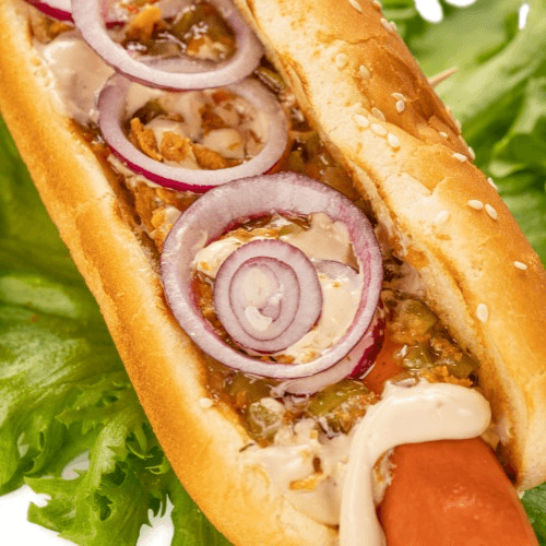 Sausage, Green Pepper, Onions & Sauce Sub.