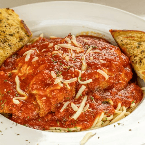 Chicken Parmesiana with Spaghetti
