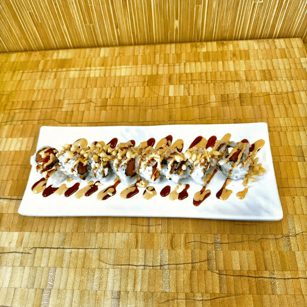 Crunchy J.B. (Japanese Bagel) Roll and Edamame Or Salad.