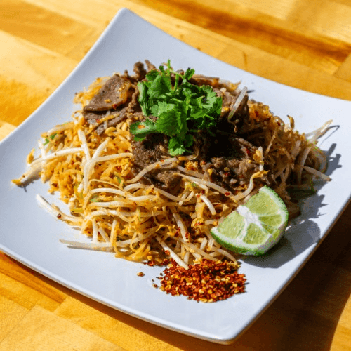 Pad Thai Beef Noodle | Hủ Tiểu Xào Bò Thái.