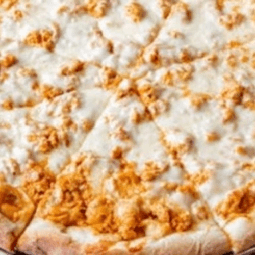 Buffalo-Alfredo Chicken Pizza.
