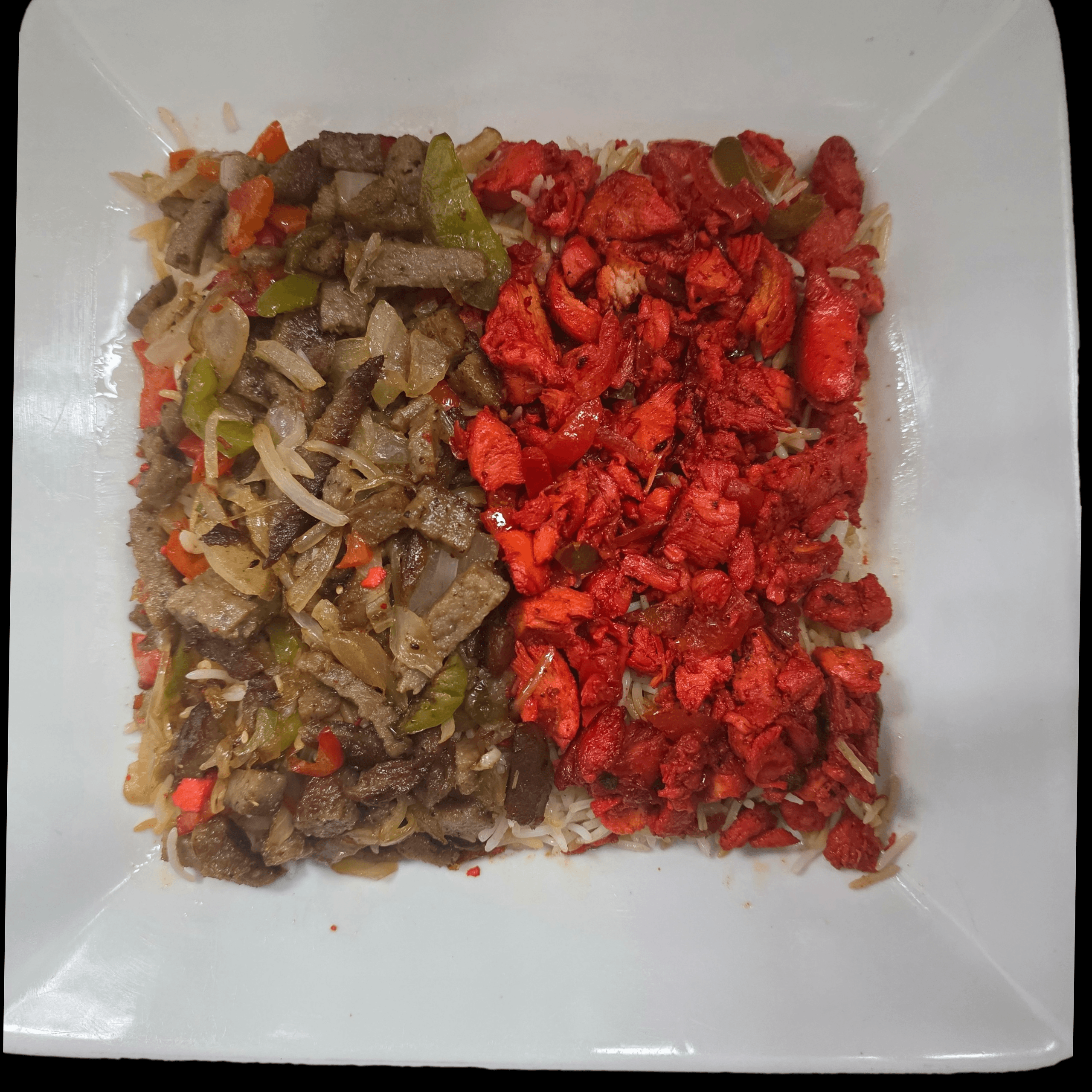 Gyro & Kandhar Grilled Chicken Platter.