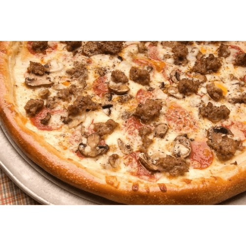 The Sauceless Pizza & 1/2 & 1/2 Pizza.