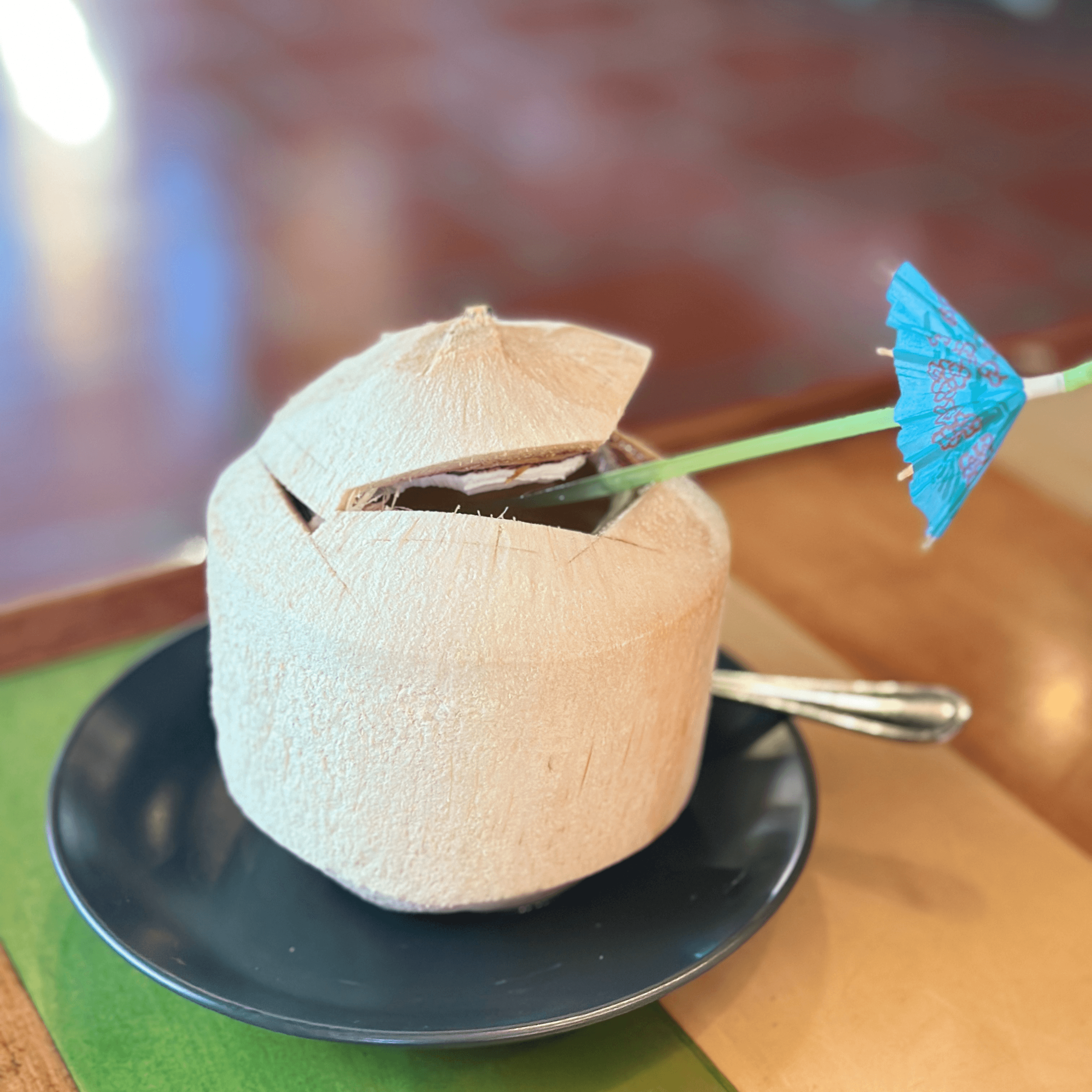 Young coconut juice.