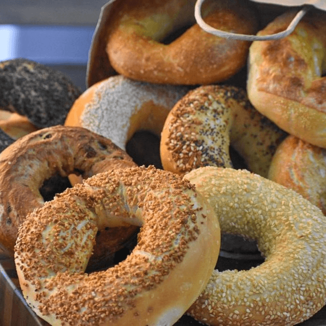 DOZEN BAGELS.