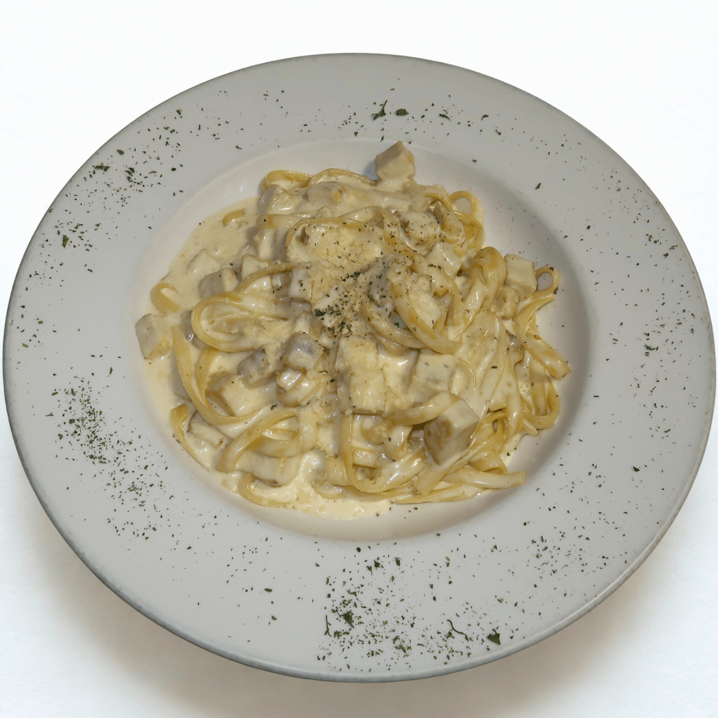 Fettuccine Chicken Alfredo.