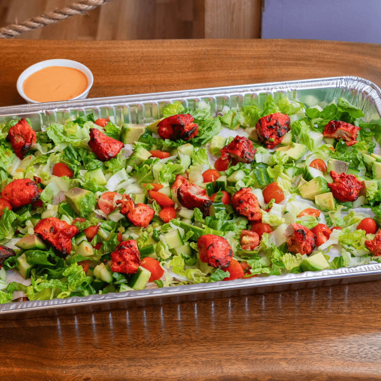 Tandoori Tikka Garden Salad Tray.