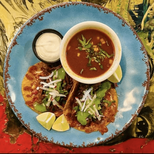 Caldo and One Birria Taco