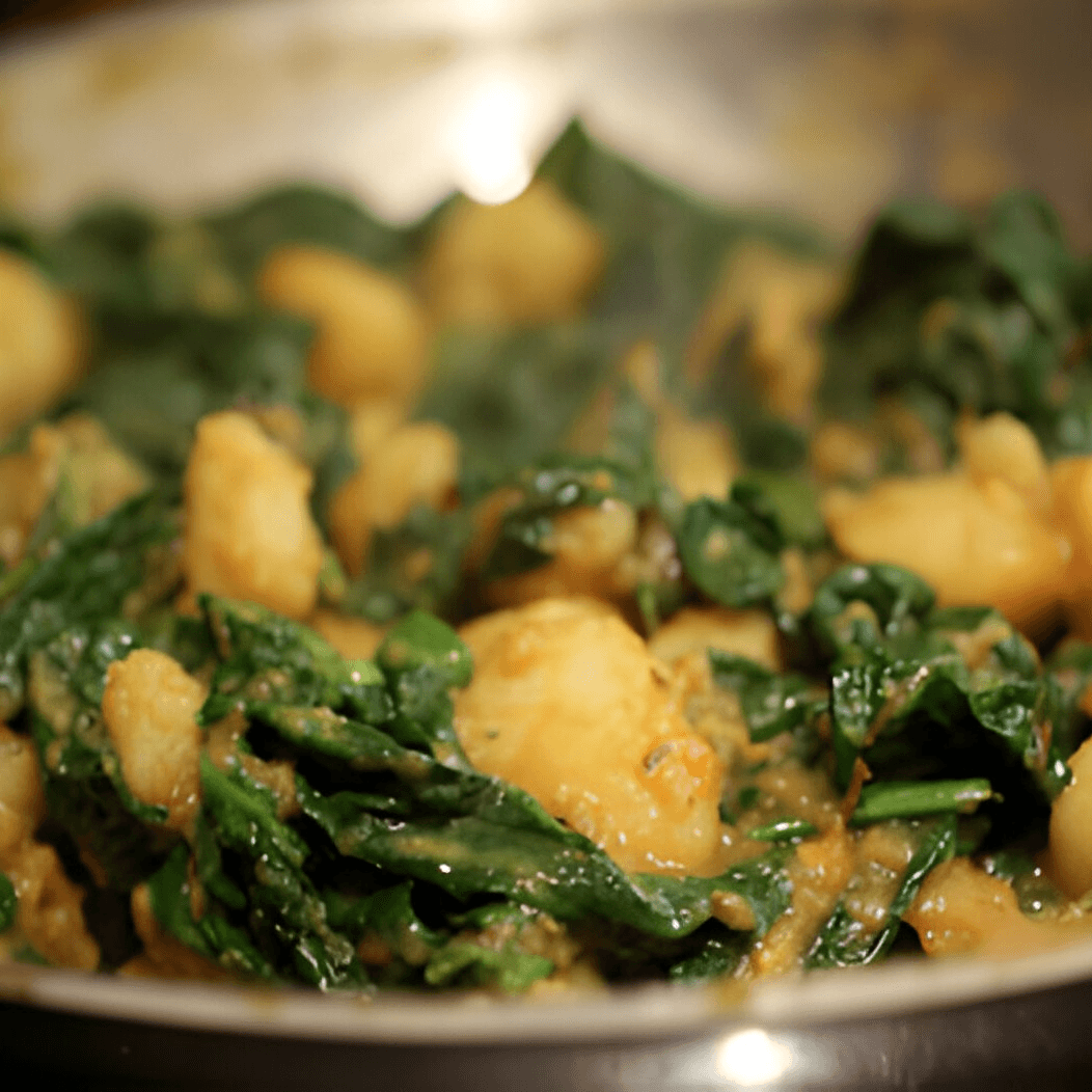 Chana saag.