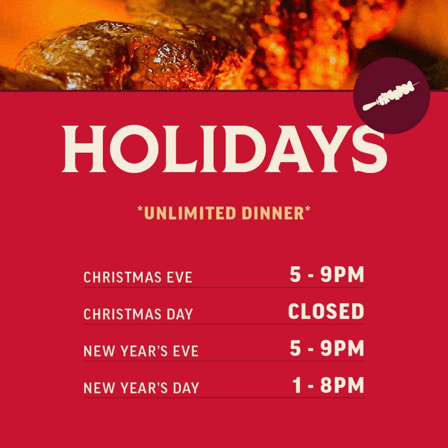 Unlimited Churrasco starting at only $43.99!