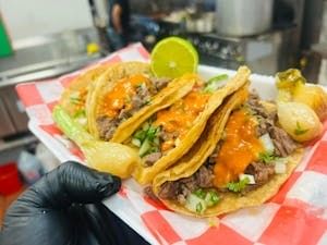 Carnales Tacos Meal.