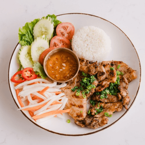 Rice W. Grilled Meat.