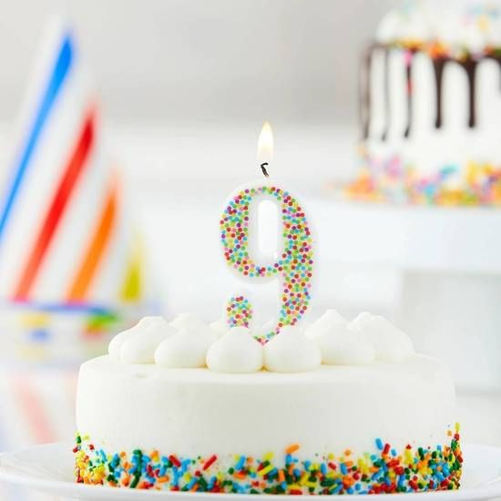 NUMBER 9 BIRTHDAY CANDEL.