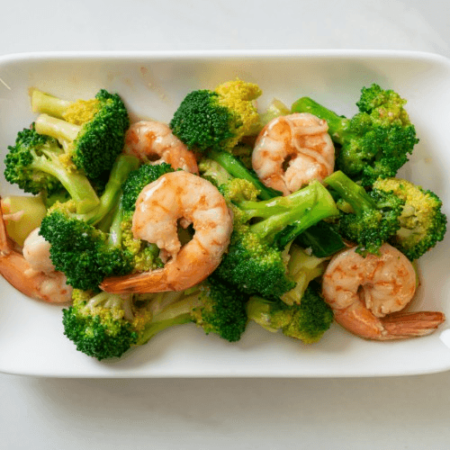 Shrimp with Broccoli.