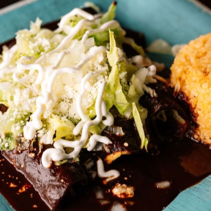 Enchiladas Mole Poblano.