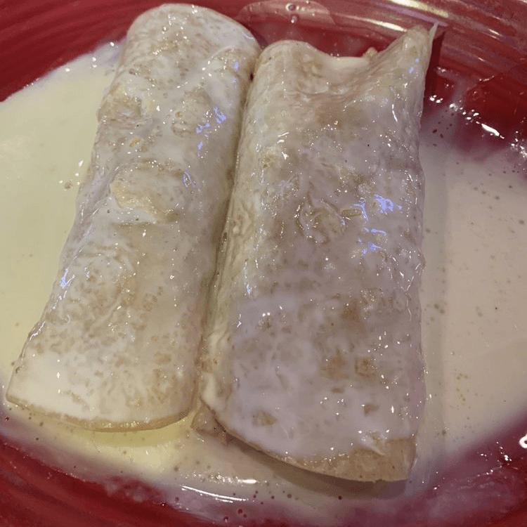 Lunch Seafood Enchiladas.